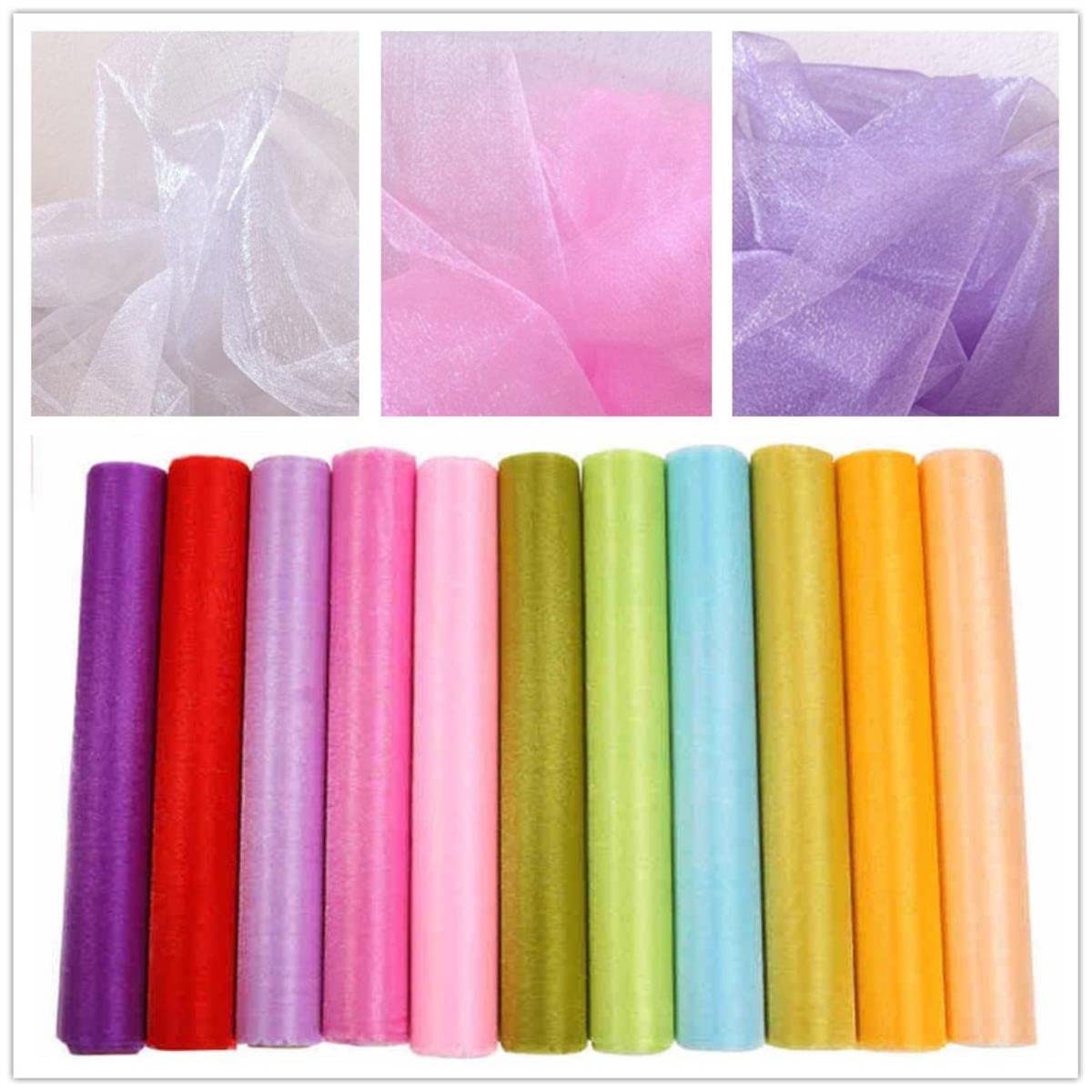 Rouleau De Tulle Organza 48 Cm X 10 M - Rose | Tissu Décoratif Mariage, Arches, Tutus, Décoration De Fête