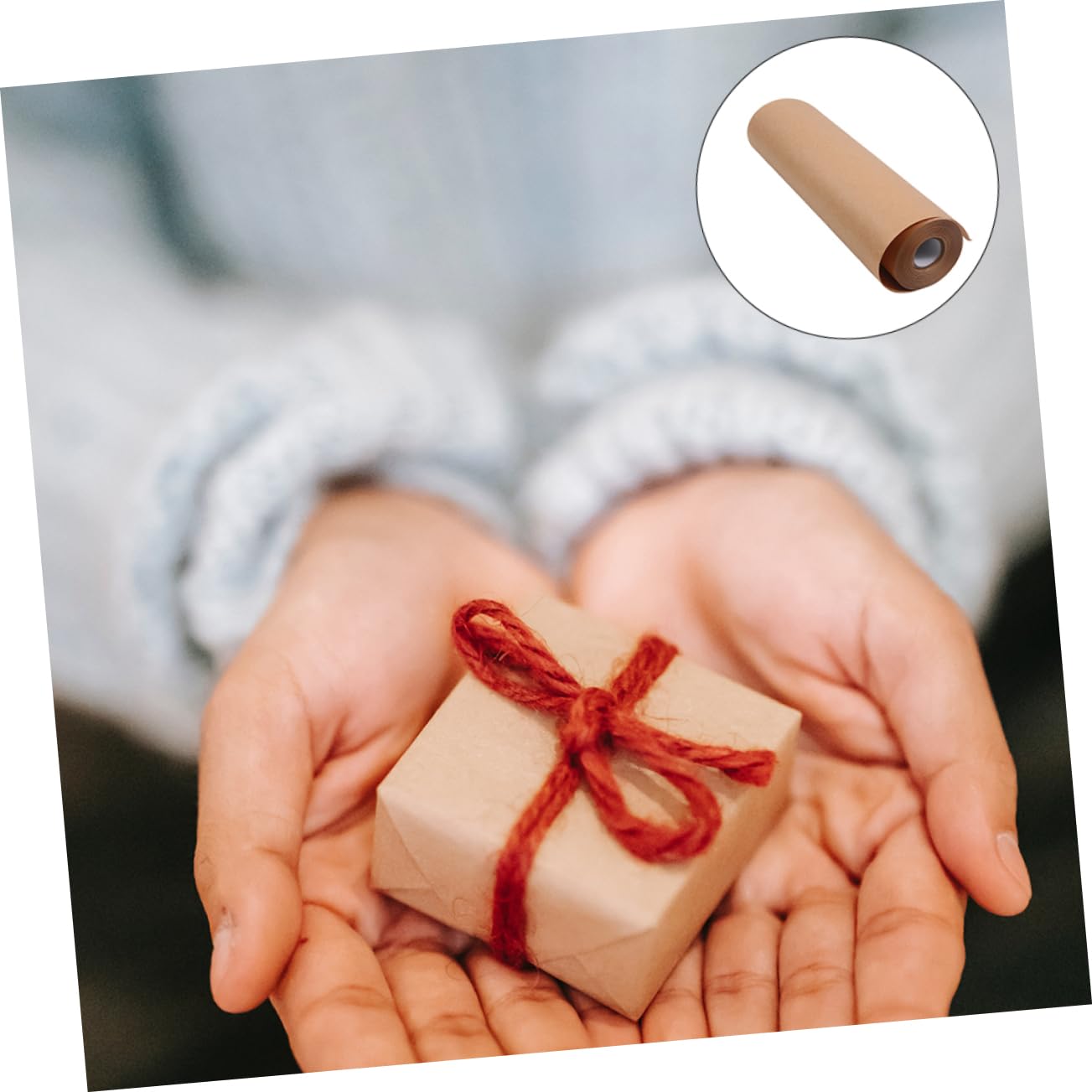 jojofuny Papier Kraft D'emballage Marron Papier Artisanal Sûr Odeur 45cm X 30m Rouleau pour Emballages Présents et Artisanat Usage Large pour Décoration et Emballage
