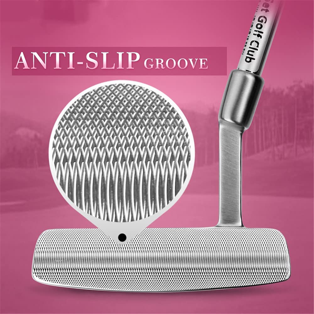 Club de golf putter pour droitier pour femme avec couvre-club de golf (argenté)