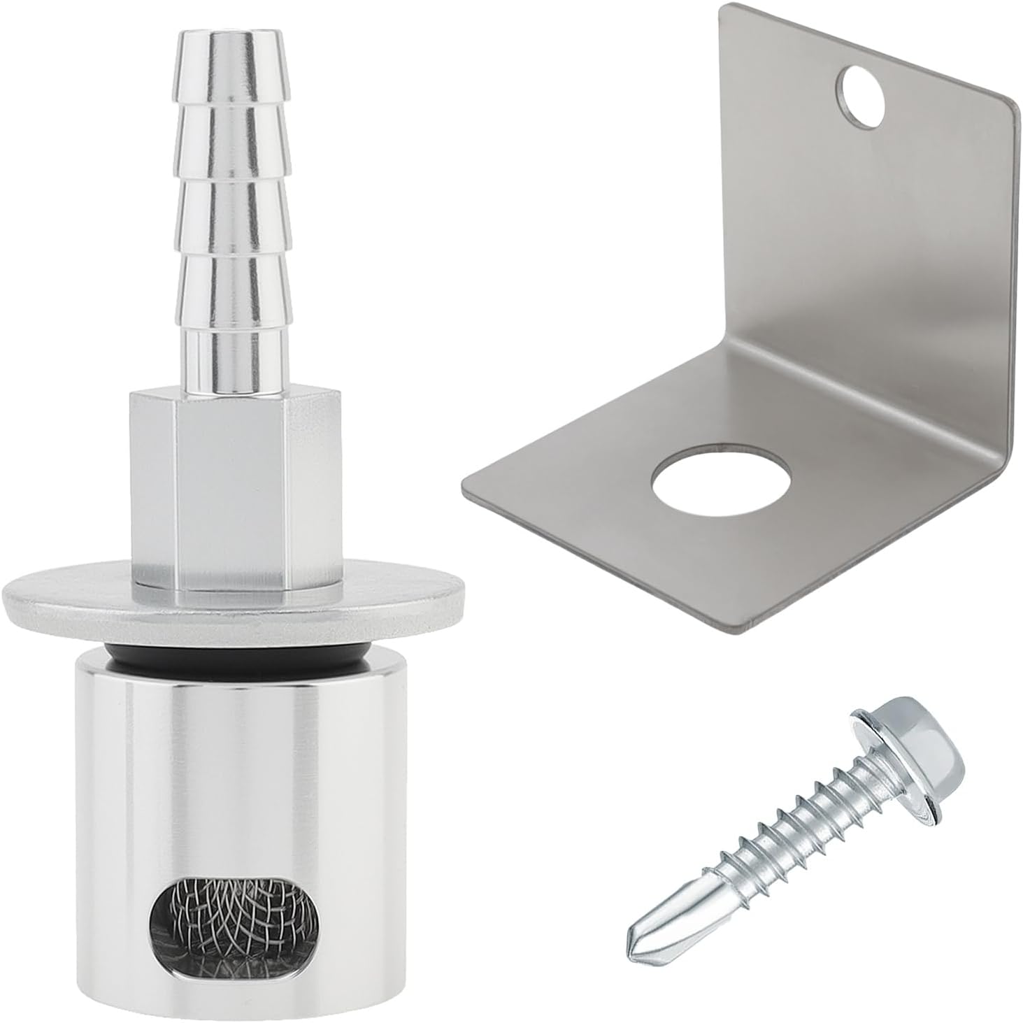 Remote Mount Vent Valve for Fuel Tanks, Tank Vent Roll Over Valve with Bracket Kit, 19-174 Rollover Check Valves Fit For 5/16 Hose Barb