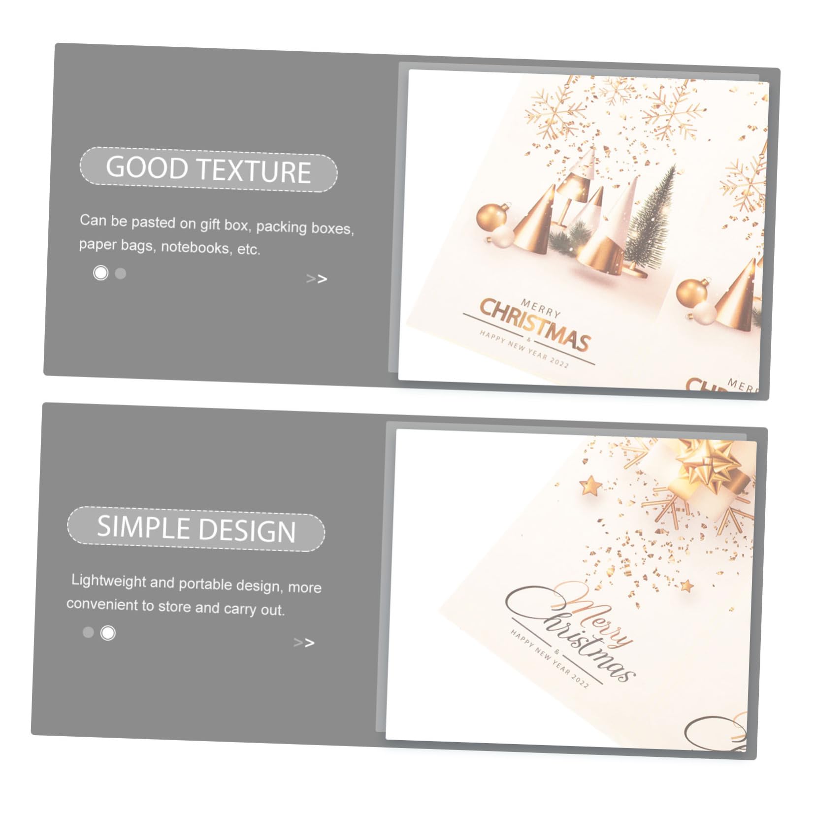 STOBOK 200pezzi Adesivi Decorativi Natalizi Per Scatole e Buste Stickers Mano Per Decorazioni Natale e Regali Per Biglietti Pacchi e Sacchetti Caramelle