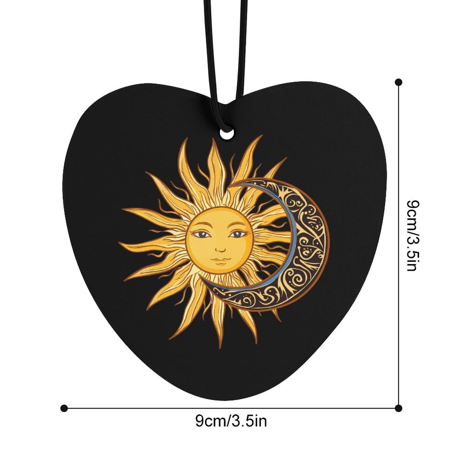 Sun And Moon Car Air Freshener Hanging Aromatherapy Tablets for Car Accessories Love form
