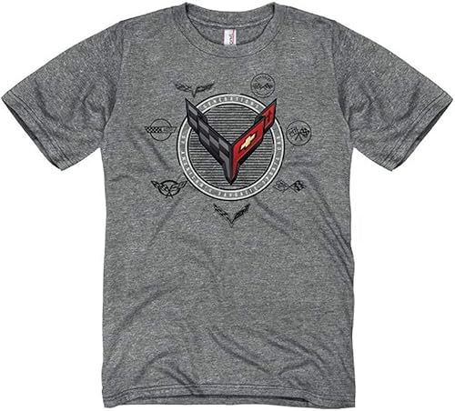 Camiseta Corvette Next Generation C1-C8 Generation Heather Graphite, Gris