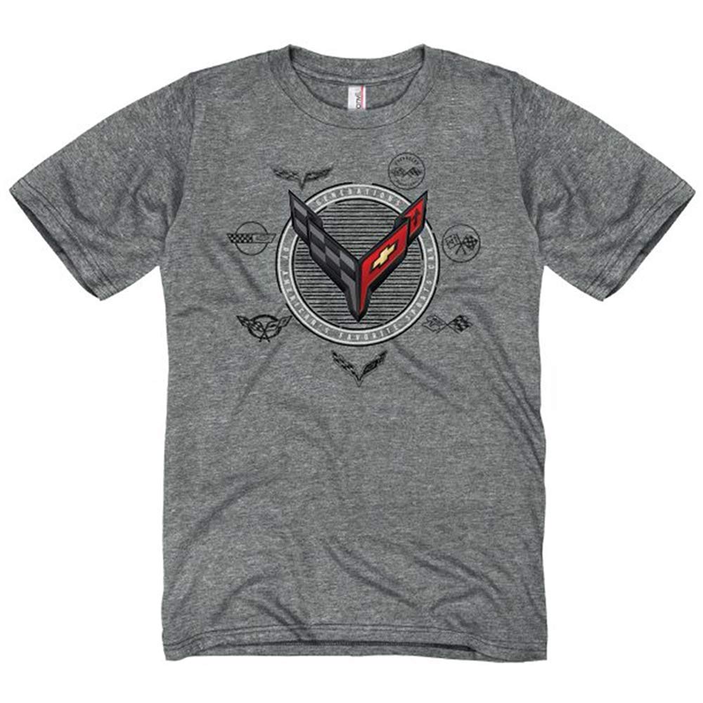 Corvette Next Generation C1-C8 Generation T-Shirt : Heather Graphite (Large)