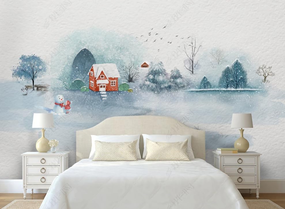 Papier peint intissé paysage à l'encre, poster géant mural pour masquer les défauts du mur