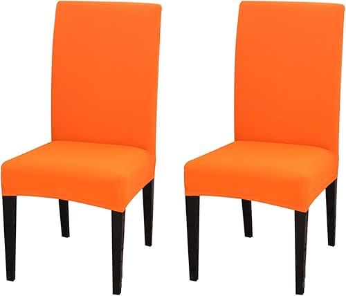 Miniatura 7 de Paquete de 6 fundas elásticas de licra para sillas de comedor, extraíbles y lavables, fundas protectoras para sillas de comedor, cocina, hotel