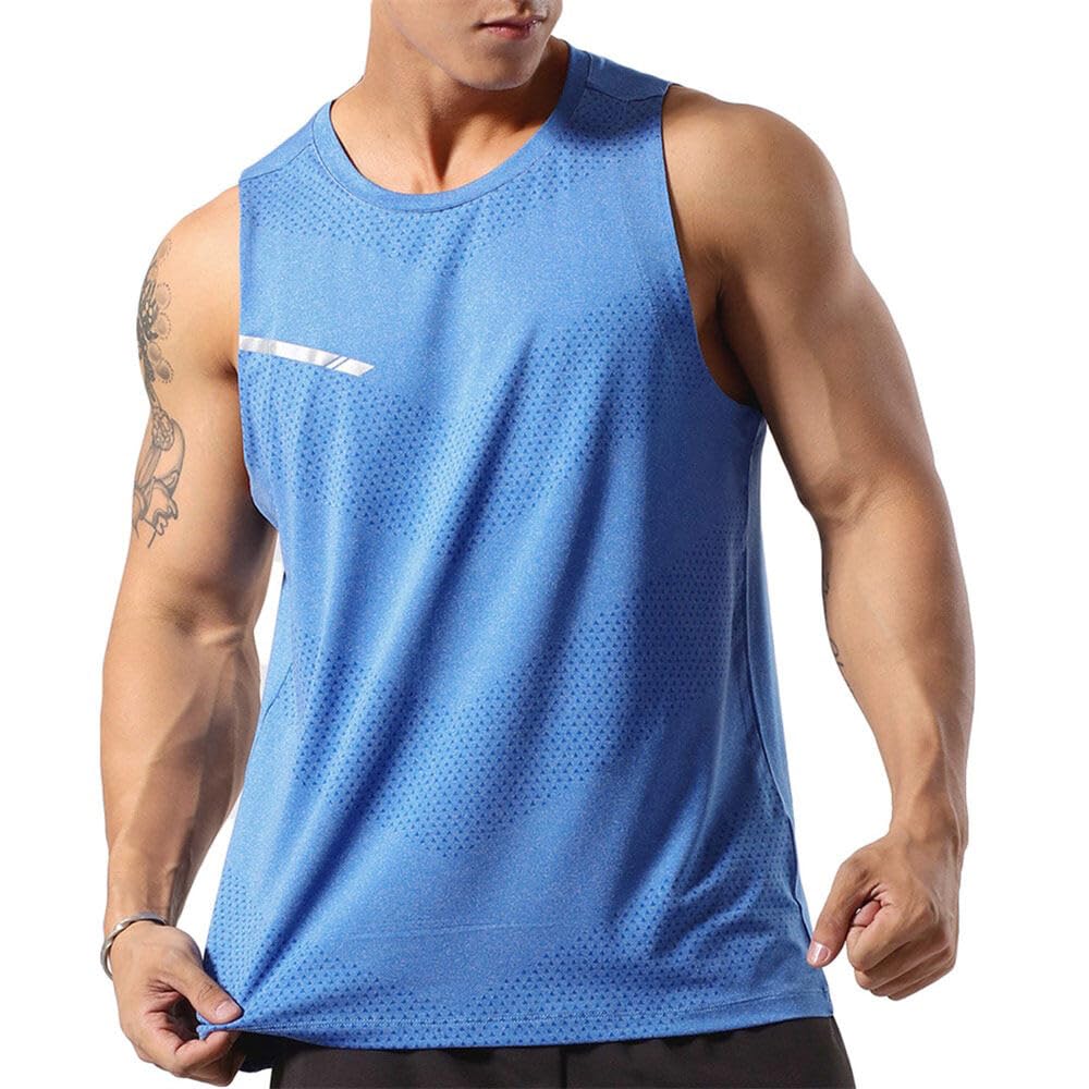 Allthemen Débardeur de Sport Homme Lot de 3 Maillot de Corps sans Manches Tank Top Tee Shirt Séchage Rapide Respirant pour Entraînement Gym Fitness