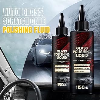 Auto Glass Scratch Care Polishing Fluid, 2025 New Glass Oil Film Remover for Car Window,Liquid Glass Polish,Paint Restorer,Car Scratch Remover for Minor Scratches,Eliminates Coatings Waxes Oils (2)