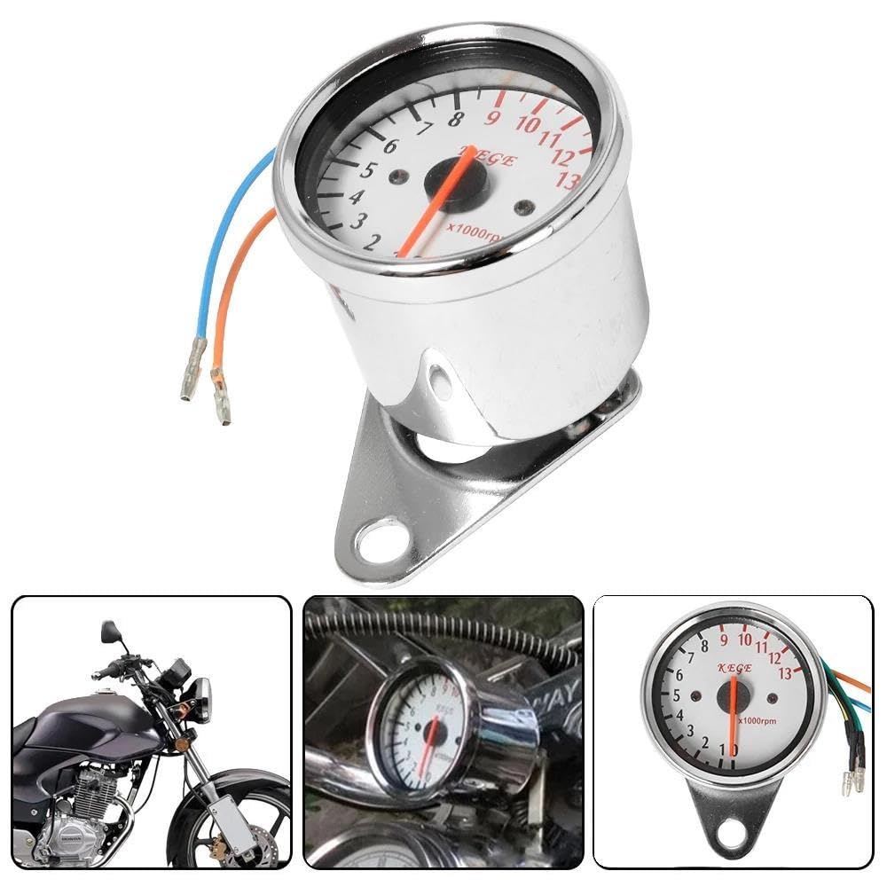 Tacómetro Retro Para Motocicleta 0-13000 Tach RPM Gauge Contador