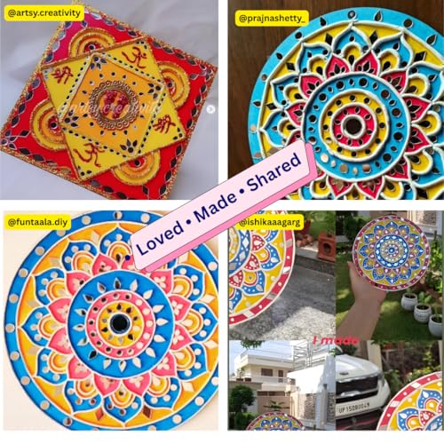 Image of Funtaala Lippan Art Kit and Craft Kit | DIY Art and Craft Kit | Craft Materials kit | Art Craft | Birthday Gift for Girls | Birthday Gift for Boys | Indian Folk Art | Lippan DIY