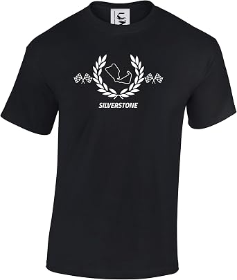 Unisex Formula 1 Silverstone Racing Track T-Shirt, Black, Navy Blue, Grey, Red, White, Purple, Royal Blue, Pink, Yellow, S-5XL & Kids