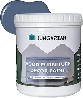 Furniture Paint 32oz - Water-based & Low Odor No Sanding All-in-One - Matte Finish Indoor Outdoor Wood Paint for Cabinets, Doors, Tables and Dressers, Aleutian