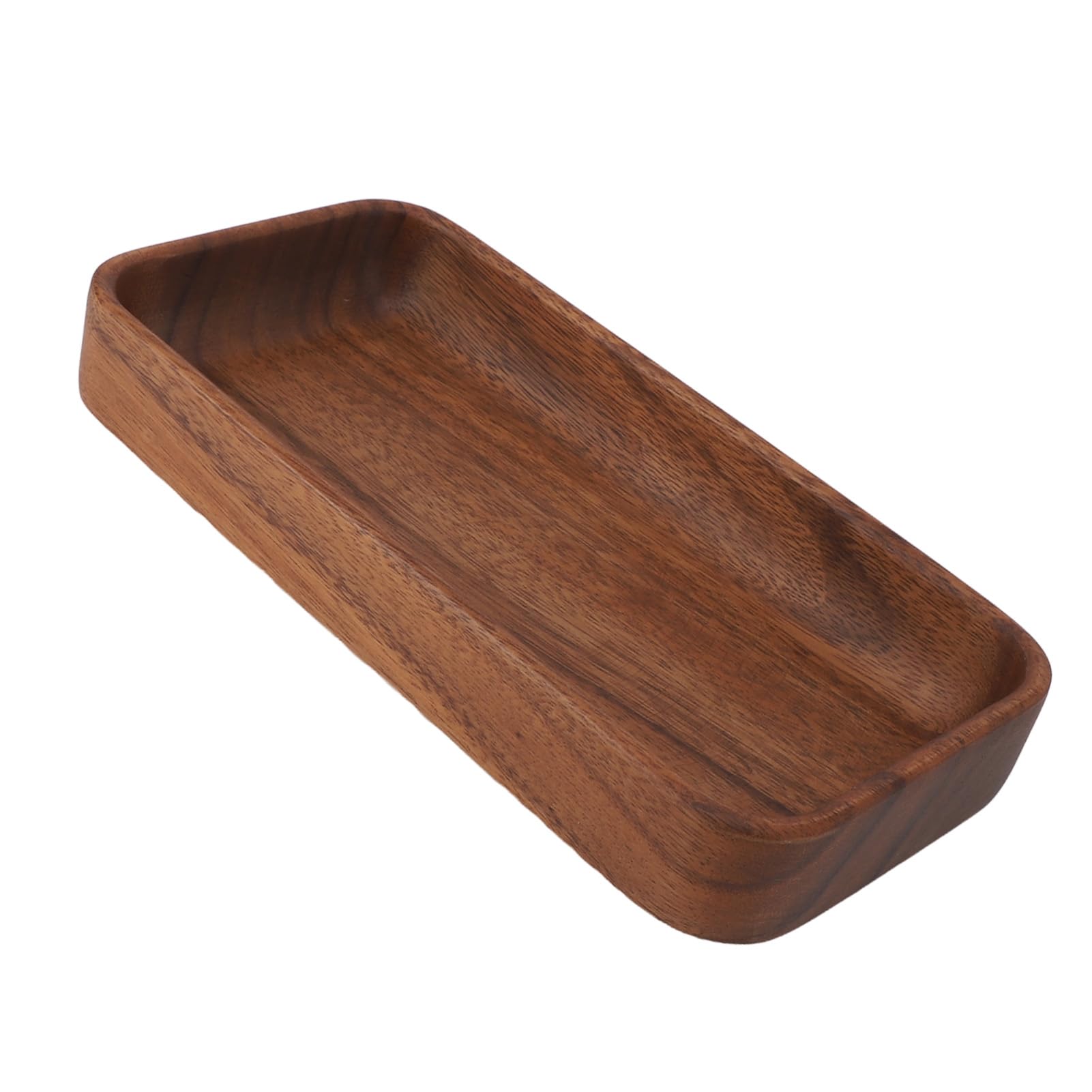 SIXRUN Cuenco para Servir de Madera, Ensaladera de Madera con Acabado Liso, Plato Ligero Multiusos para Servir Frutas para Ensaladas, Aperitivos, Uso en Casa, Picnic, Fiesta (Rectángulo)