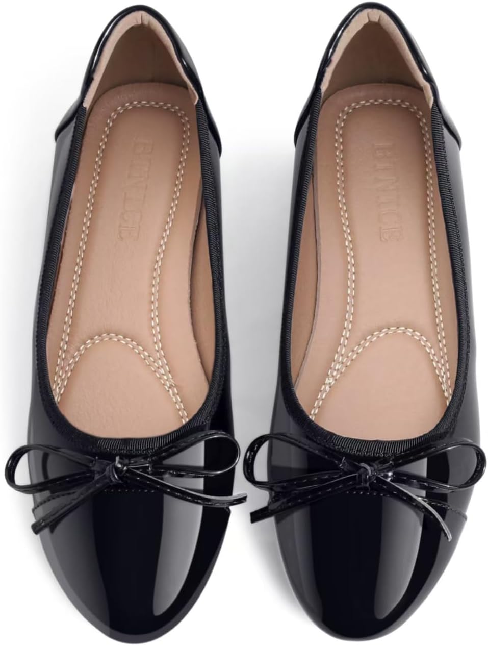 Comfortable Women's Leather Ballet Shoes - Slip-On Design