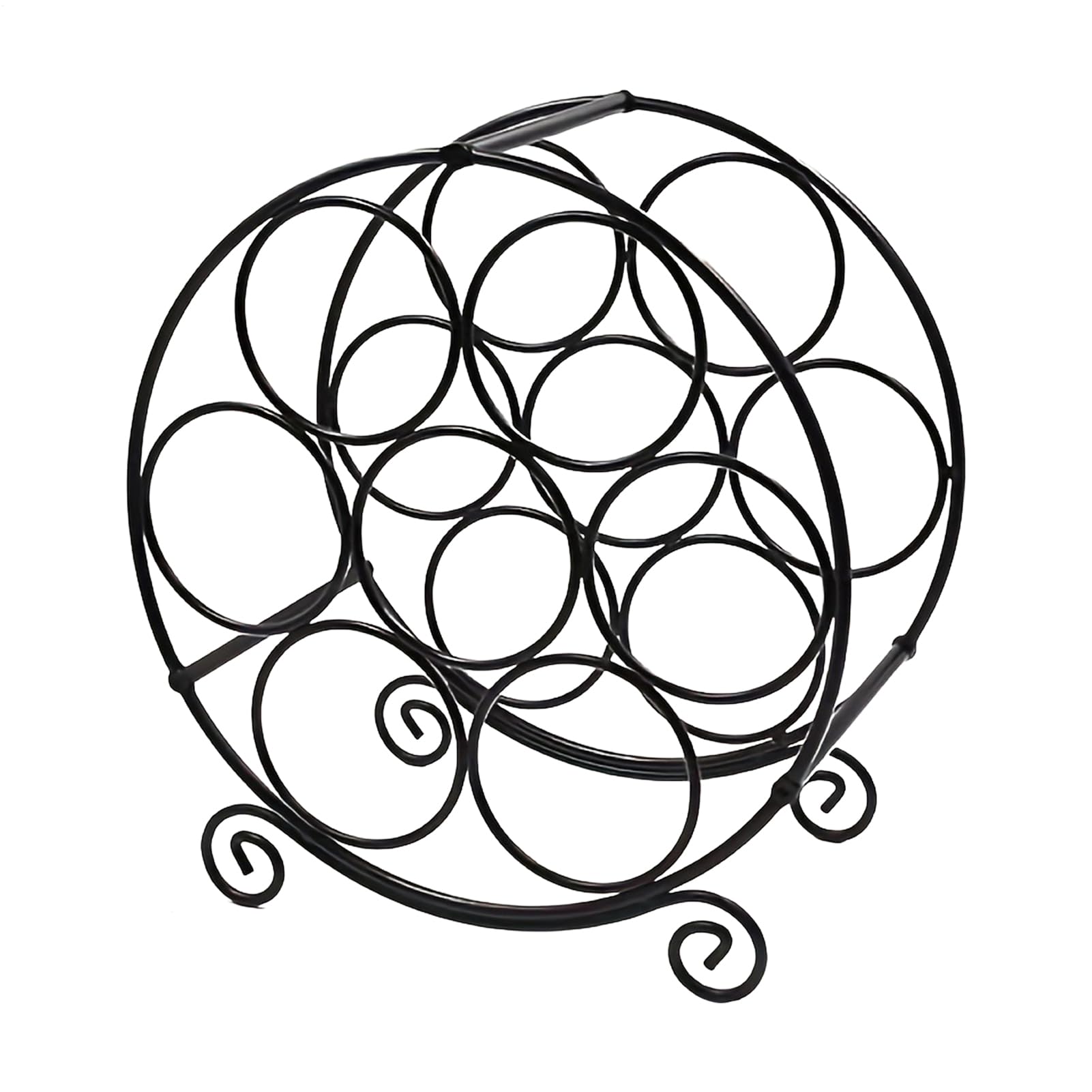 Portabotellas - Soporte de Almacenamiento de Metal de Forma | Soporte de presentación para vinos | Ideal para el hogar, salón, Cocina, Bar, Armario, despensa, encimera, Mesa y