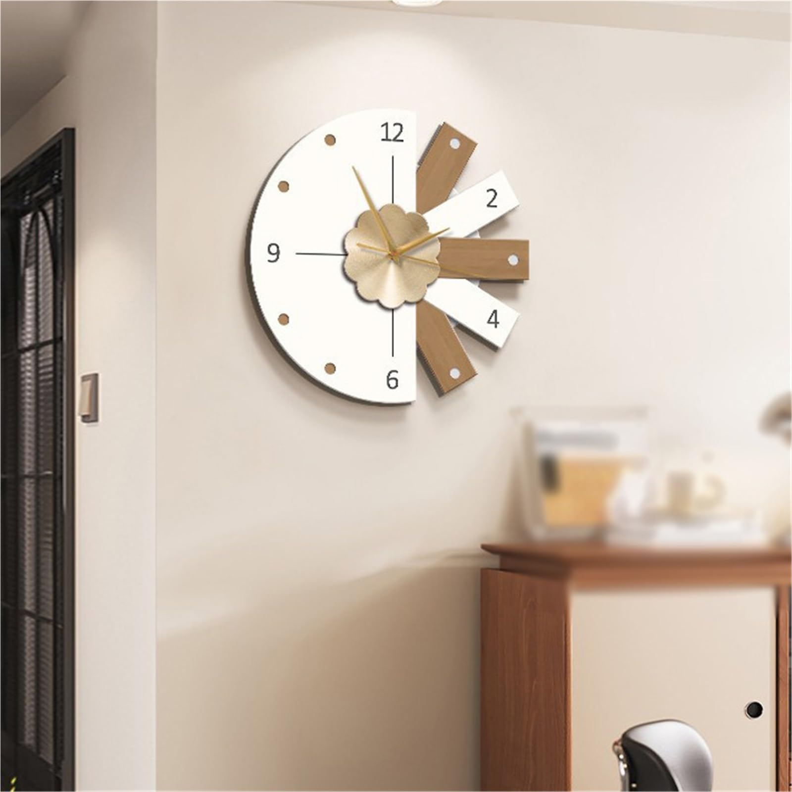 Vnook Modern Wall Clock, Large Silent Non Ticking Wall Clocks