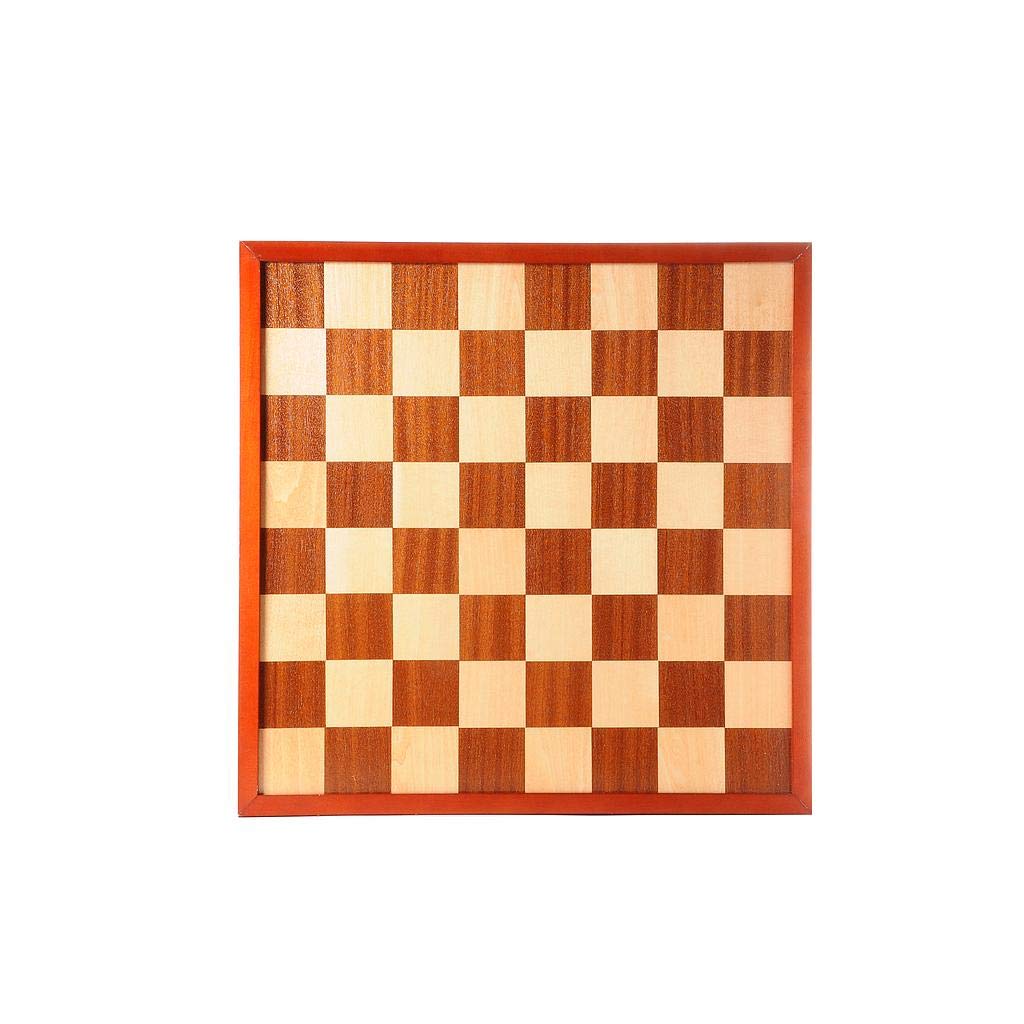 Engelhart – 170487 – Scacchiera in legno reversibile 2 in 1 da 42 cm – Scacchi e Dama – Design intarsiato – Gioco di strategia classico – Dai 6 anni