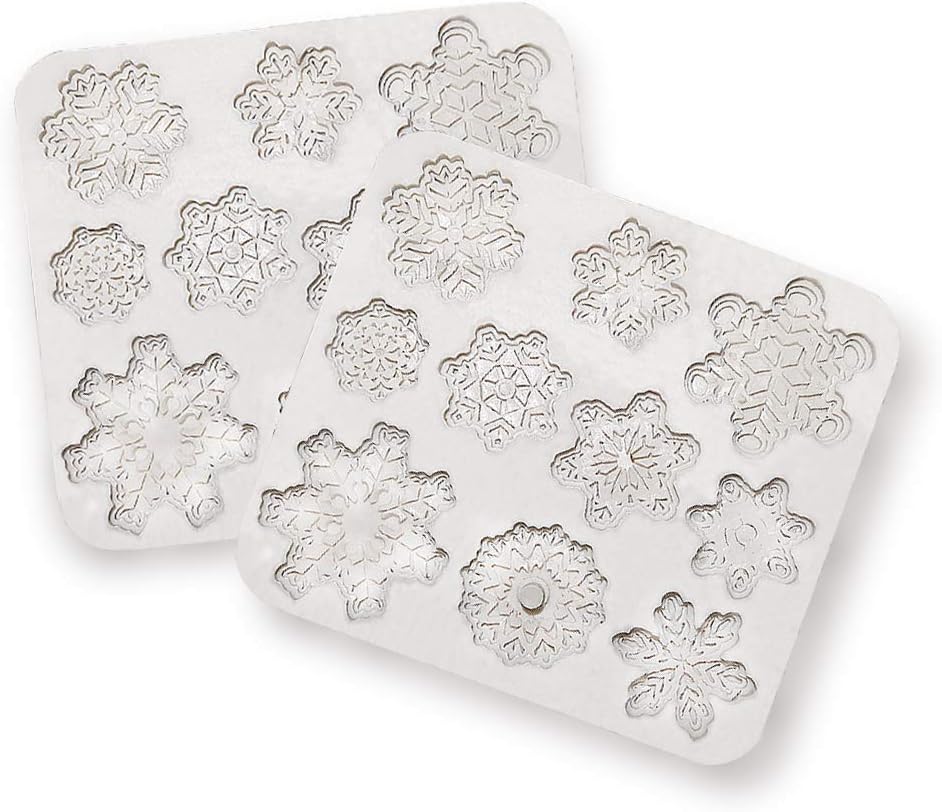 Moule en silicone en forme de Flocons de neige pointus creuses, tapis dentelle 3D pour Noël décoration de cupcakes, sucre artisanal, desserts, Gastronomie