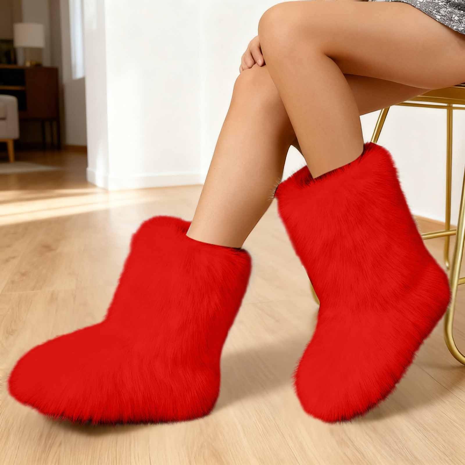 Stivali Grigi Dopo Sci Bambino Invernali Caldi e Foderati con Suola Design A metà Polpaccio per Il Massimo Comfort da Neve Donna Impermeabili