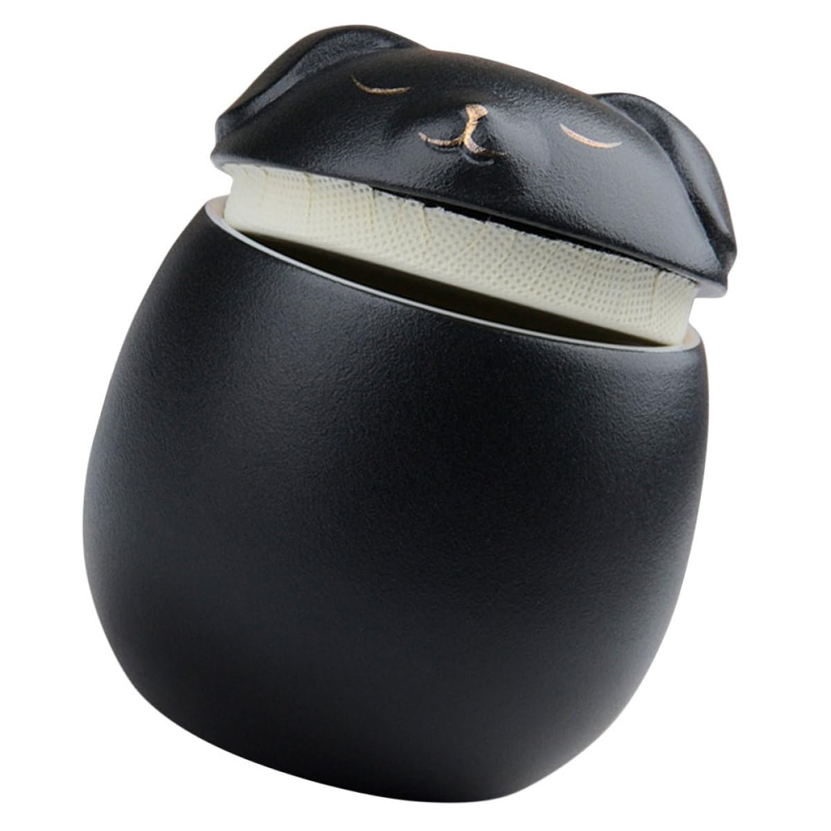 Urne funéraire en céramique noire Luxshiny de 500 ml, souvenir élégant et durable pour animaux