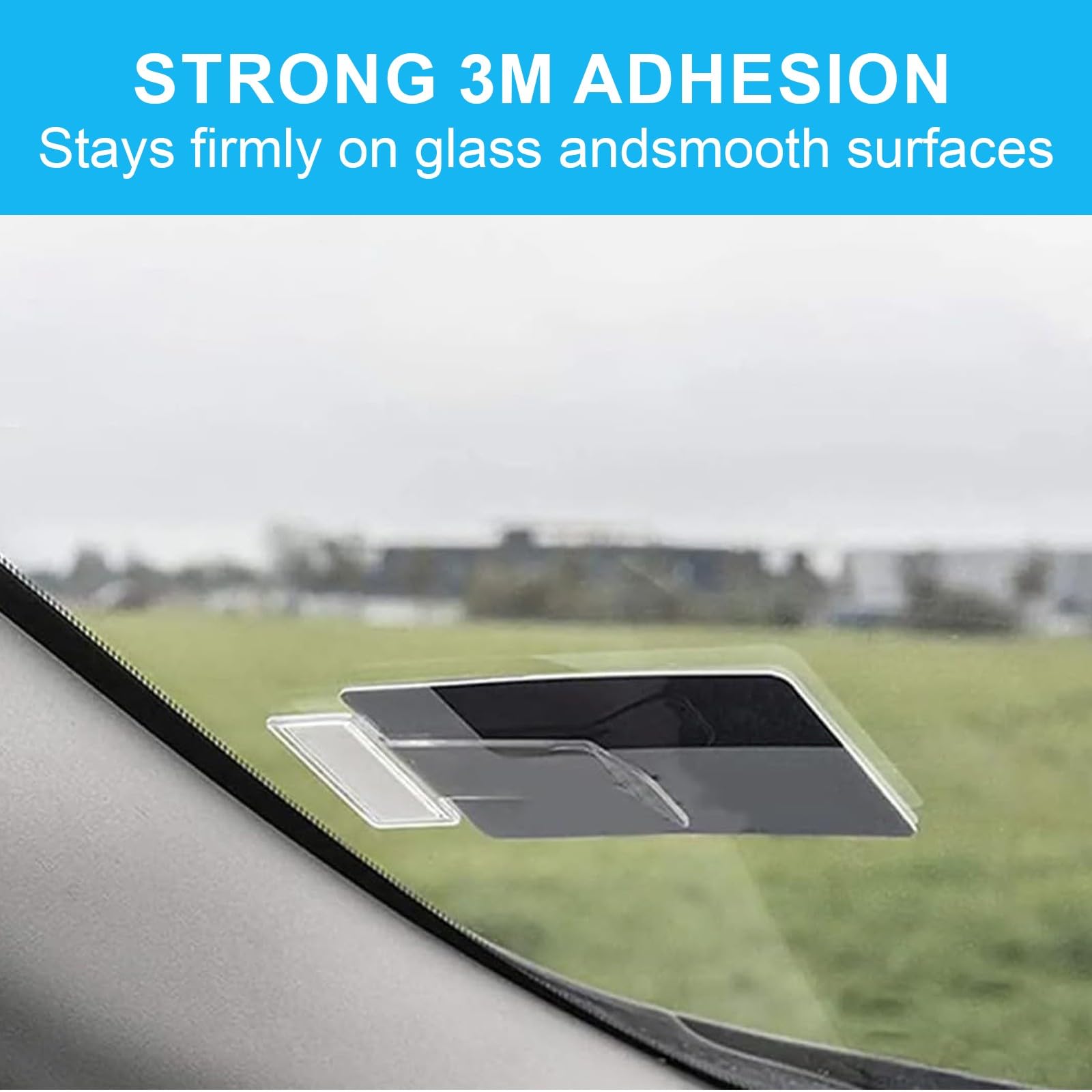 12 Piezas Soportes de Tickets para Coche Transparentes y Porta Tarjetas para Coche Clip para Boletos de Parabrisas Adhesivo Fundas para Justificantes de Aparcamiento de Plástico