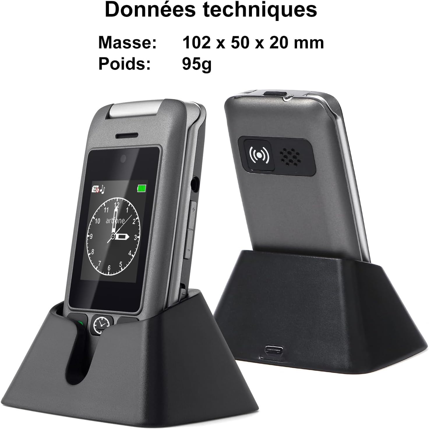 2G Ontgrendelde Senior Mobiele Telefoon, Klaptelefoon met 4 Simkaarten Stand -by, één Toets Snelkeuze Grote Knop Grote Cijfers Luid Geluid Telefoon voor Ouderen (PURPLE