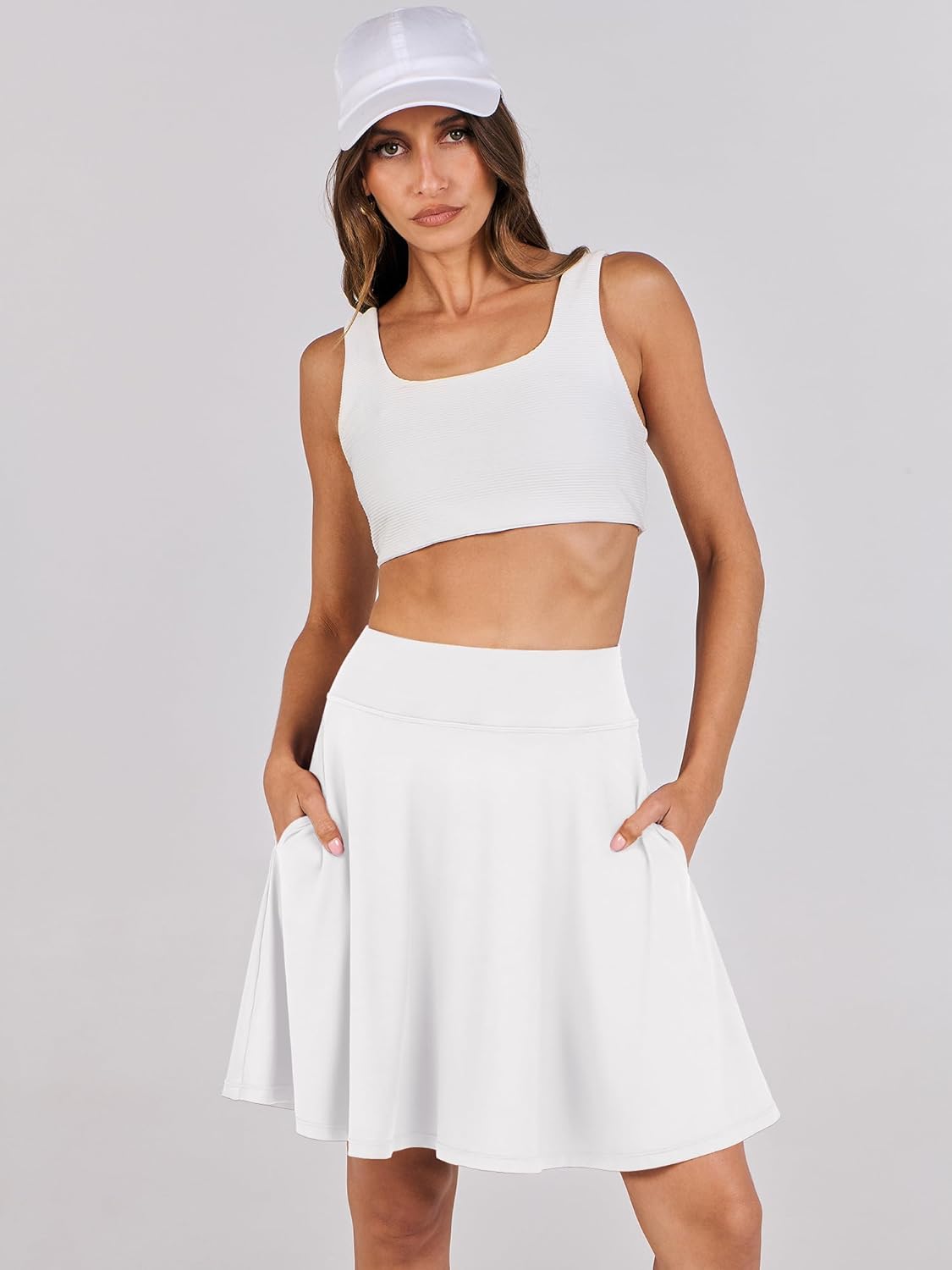 ANRABESS Knee Length Skorts Skirts for Women 2026 Summer High Waisted Golf Tennis Skirt Casual Travel Built-in Shorts Clothes - Image 9