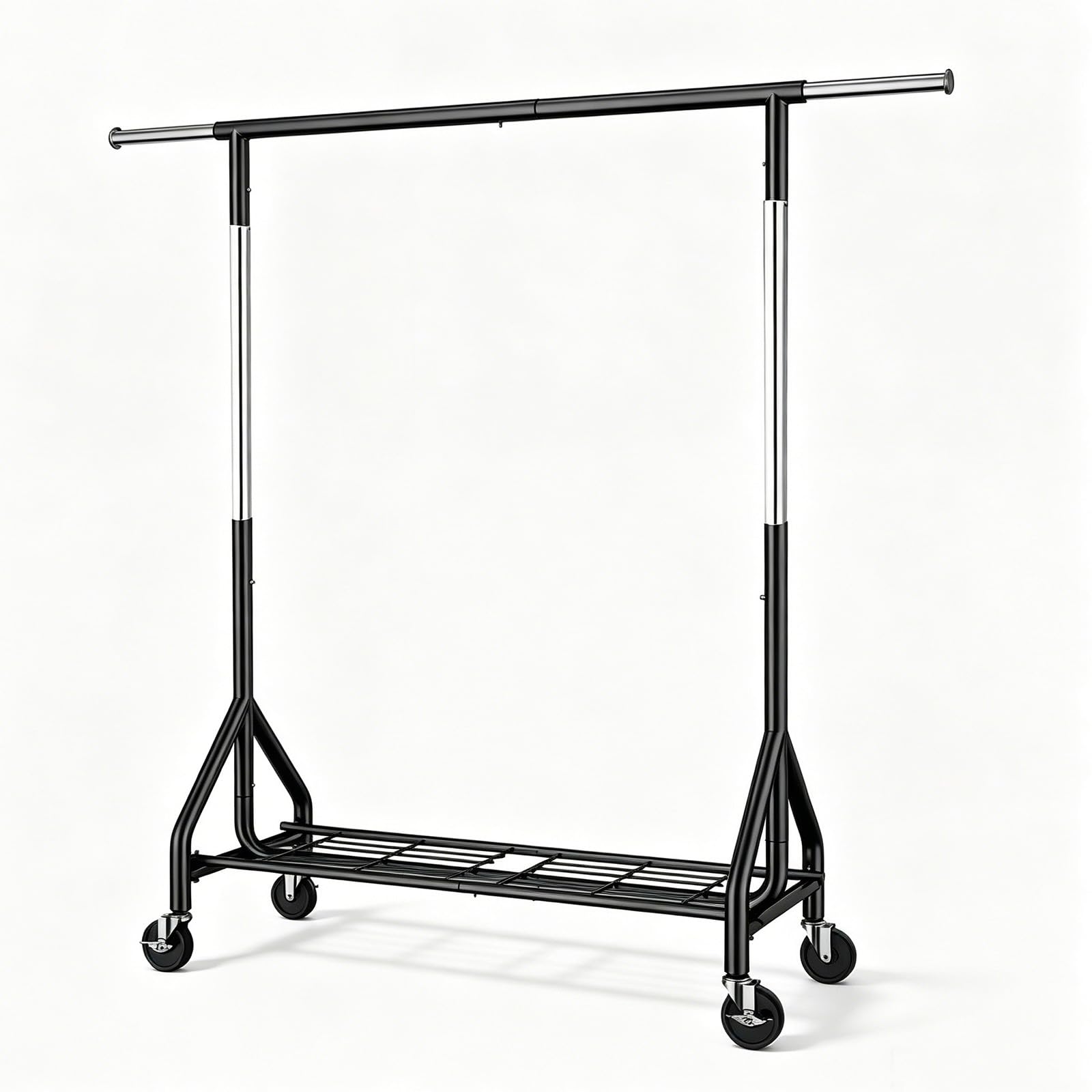 Clothes Rack Rolling Garment Rack Sturdy Coat Rack Metal Closet Rack