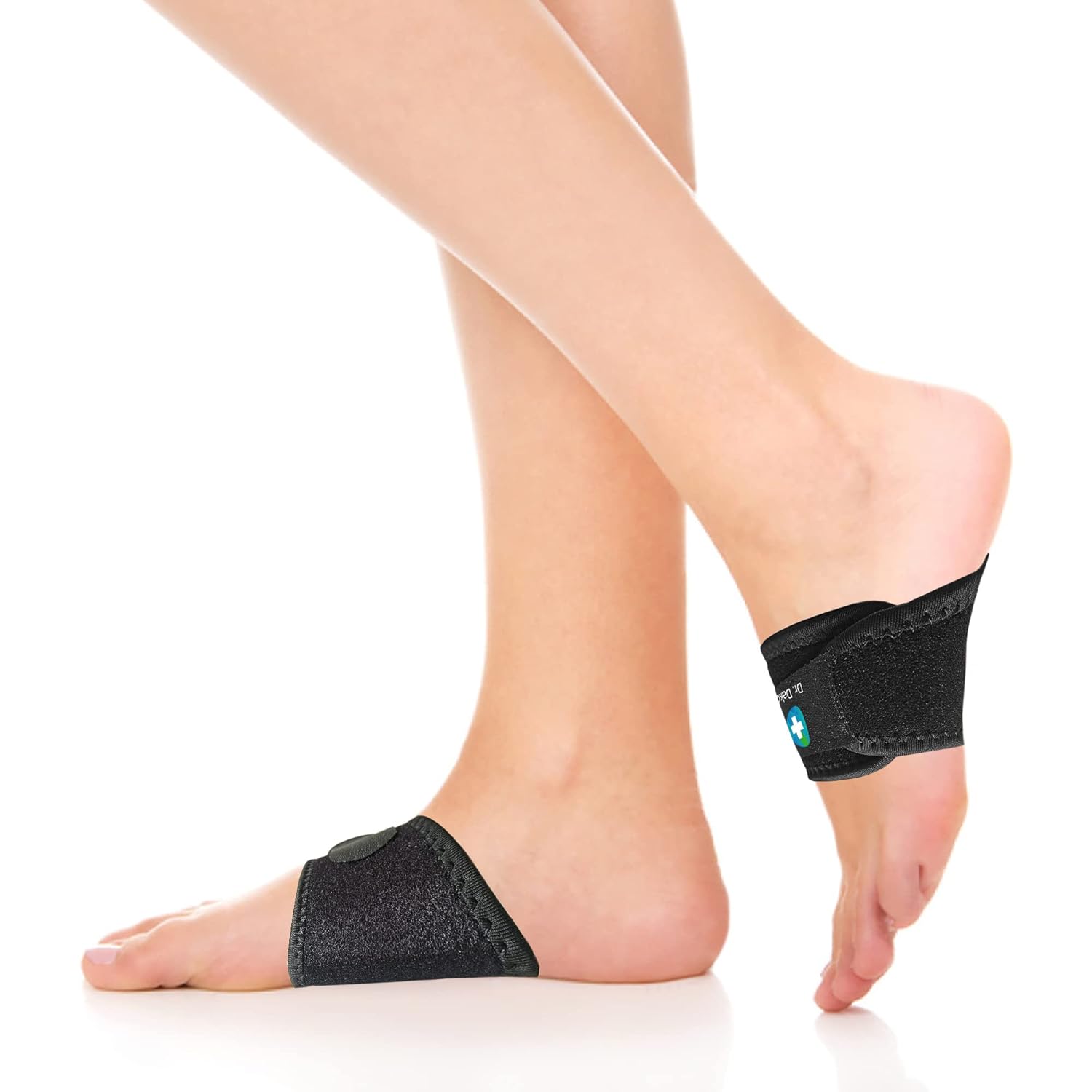 Adjustable Padded Foot Arch Support Braces with Copper Ions by Dr. Dakota (1 Pair