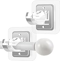 Vista 7 de Codoule 10 soportes autoadhesivos para cortinero, sin taladro, sin necesidad de taladro, ganchos ajustables para cortinero, ganchos para cortinero