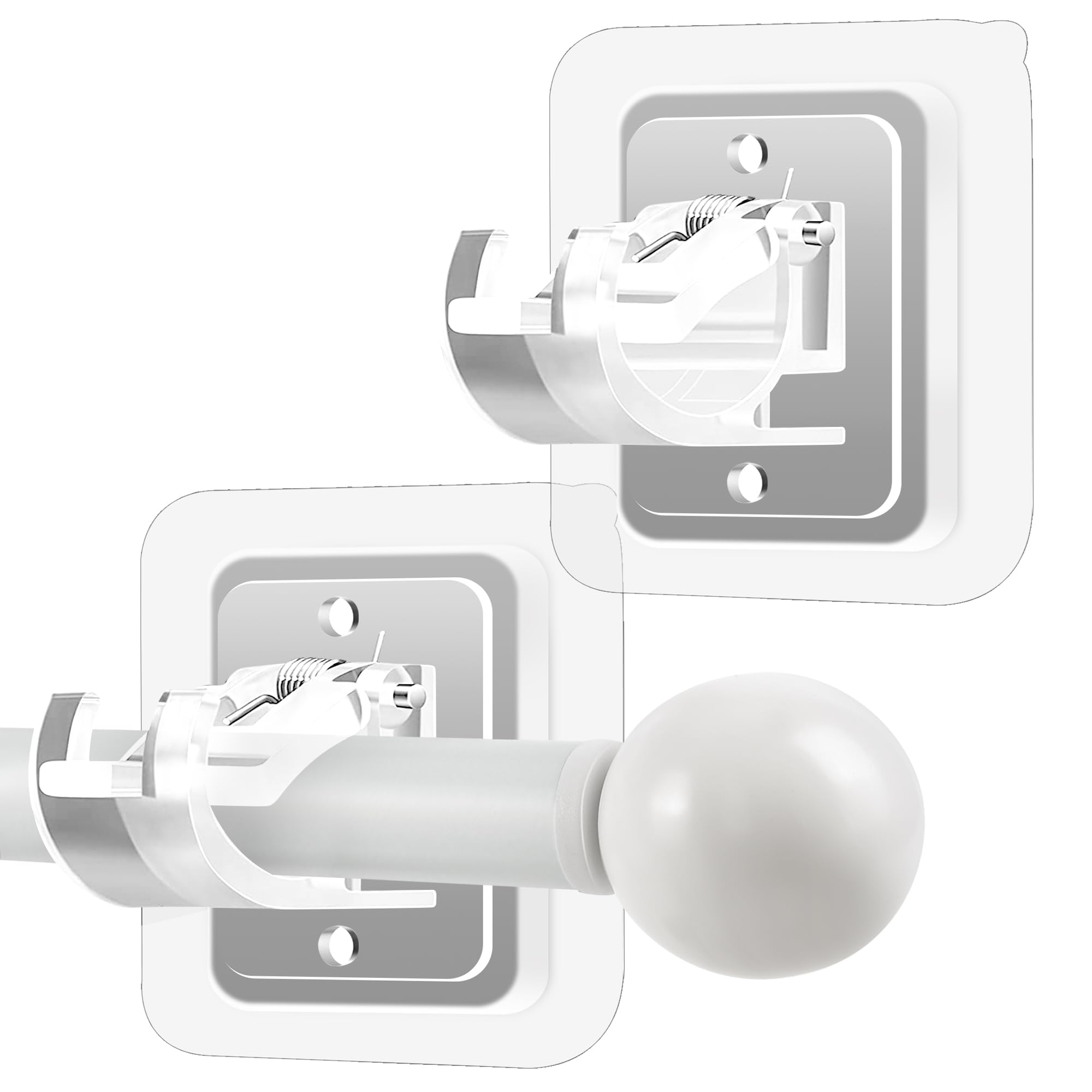 Adhesive Curtain Rod Hooks - No Drill! -8