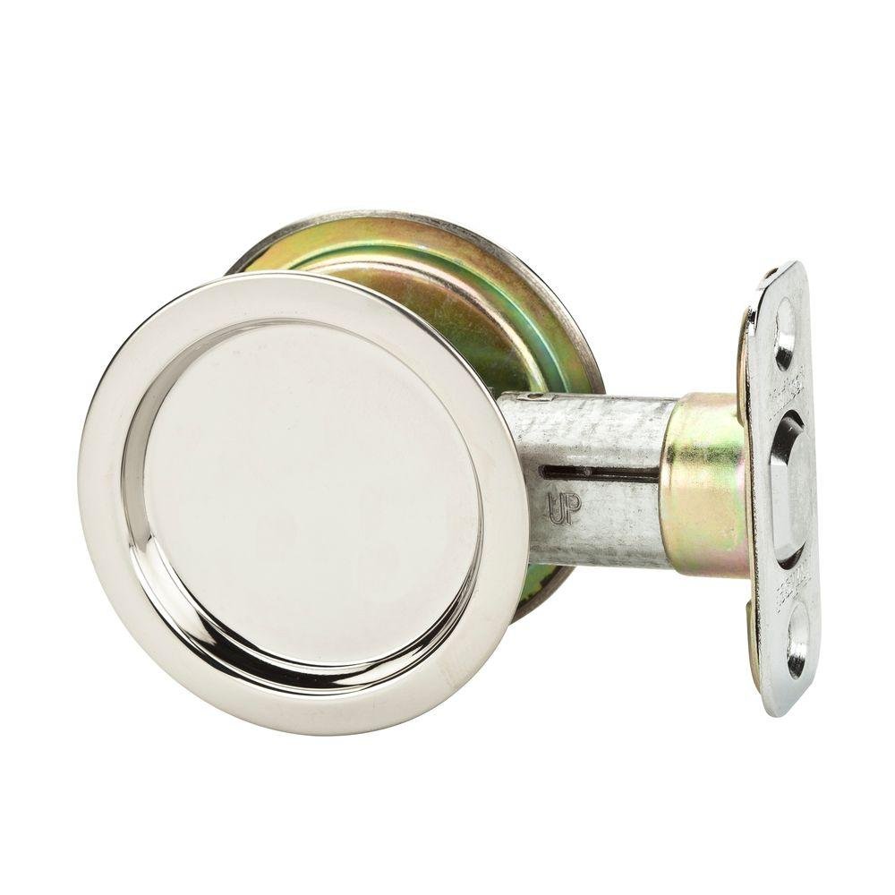 Kwikset 334 32 RND PCKT DR LCK Pocket Door Lock, Passage Function