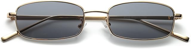 FEISEDY Vintage Classic Small Rectangular Sunglasses Womens Metal Frame Candy Colors Square Glasses Unisex B2295