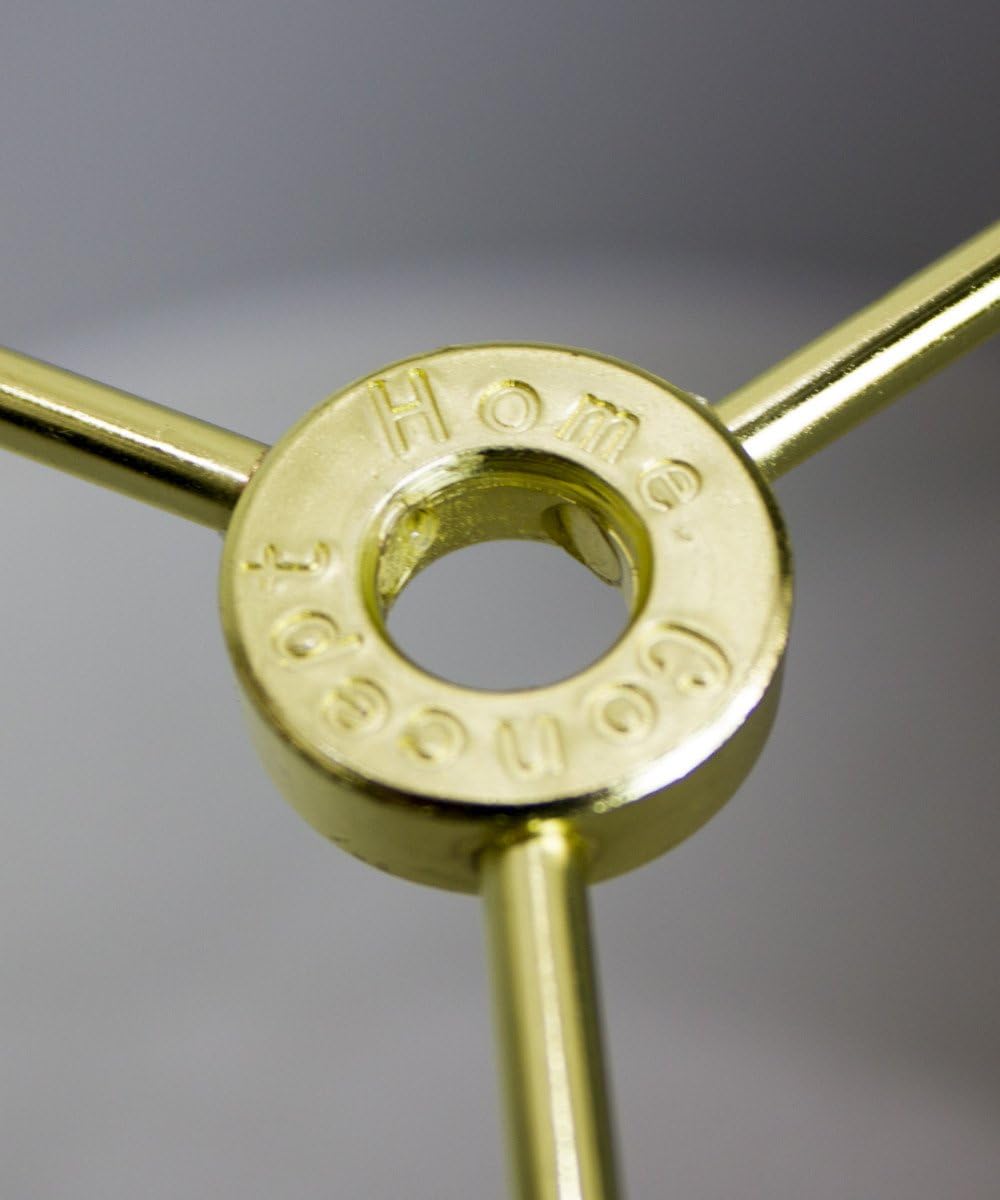 🛒 Crazy Deals 14x16x10 Shallow Drum Hard Back Textured Slate Blue Lampshade with Brass Spider Fitter - Perfect for Table and Desk Lamps - Large, Blue