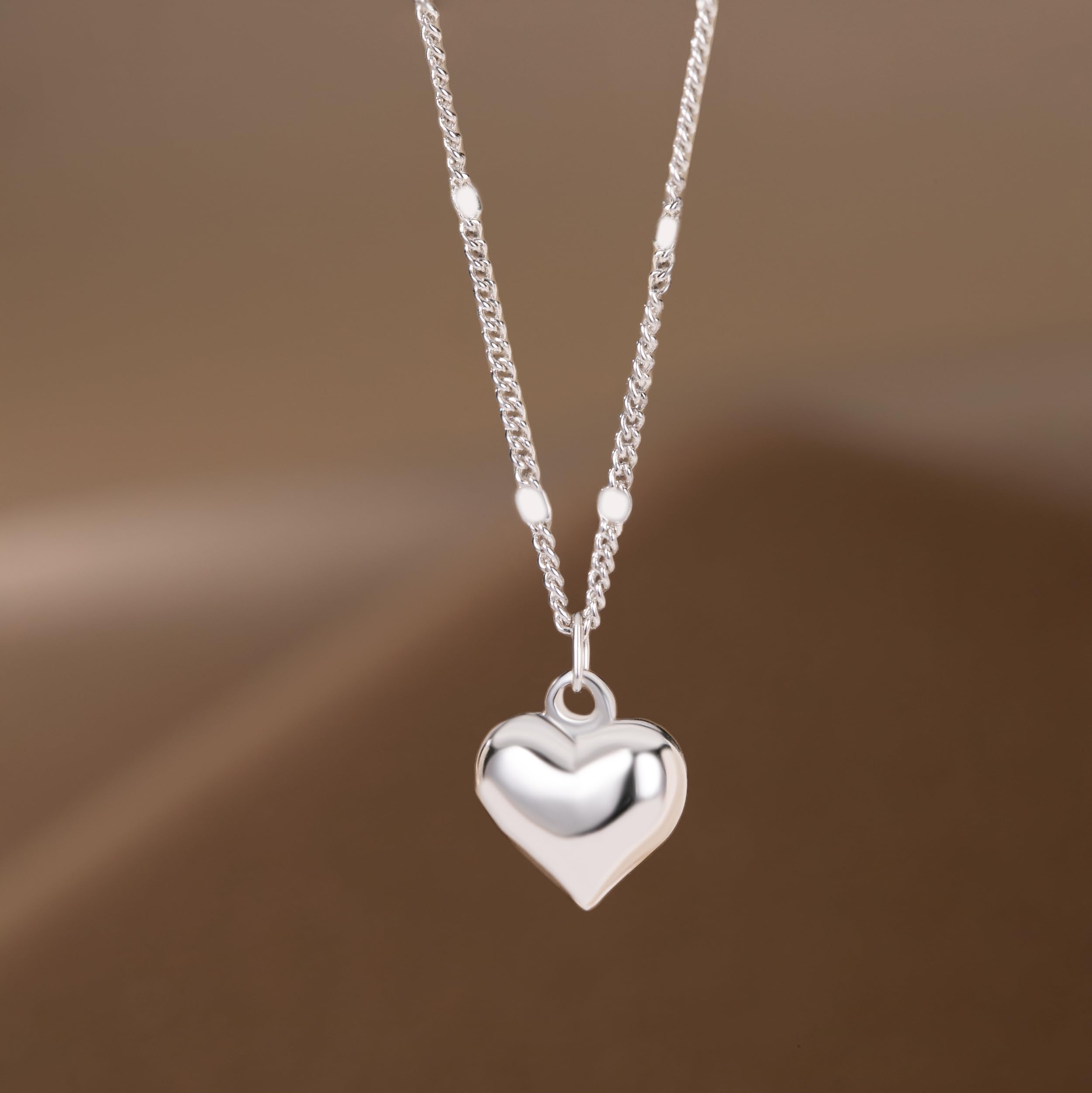 SLUYNZ Solid 925 Sterling Silber Herz Halskette Kette für Damen Mädchen Liebes Halskette Kleine Halskette