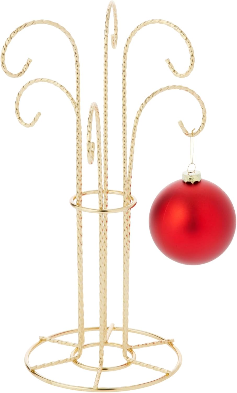 Bard's 6 Arm Gold-Toned Ornament Stand, 12" H x 6" W x 6" D