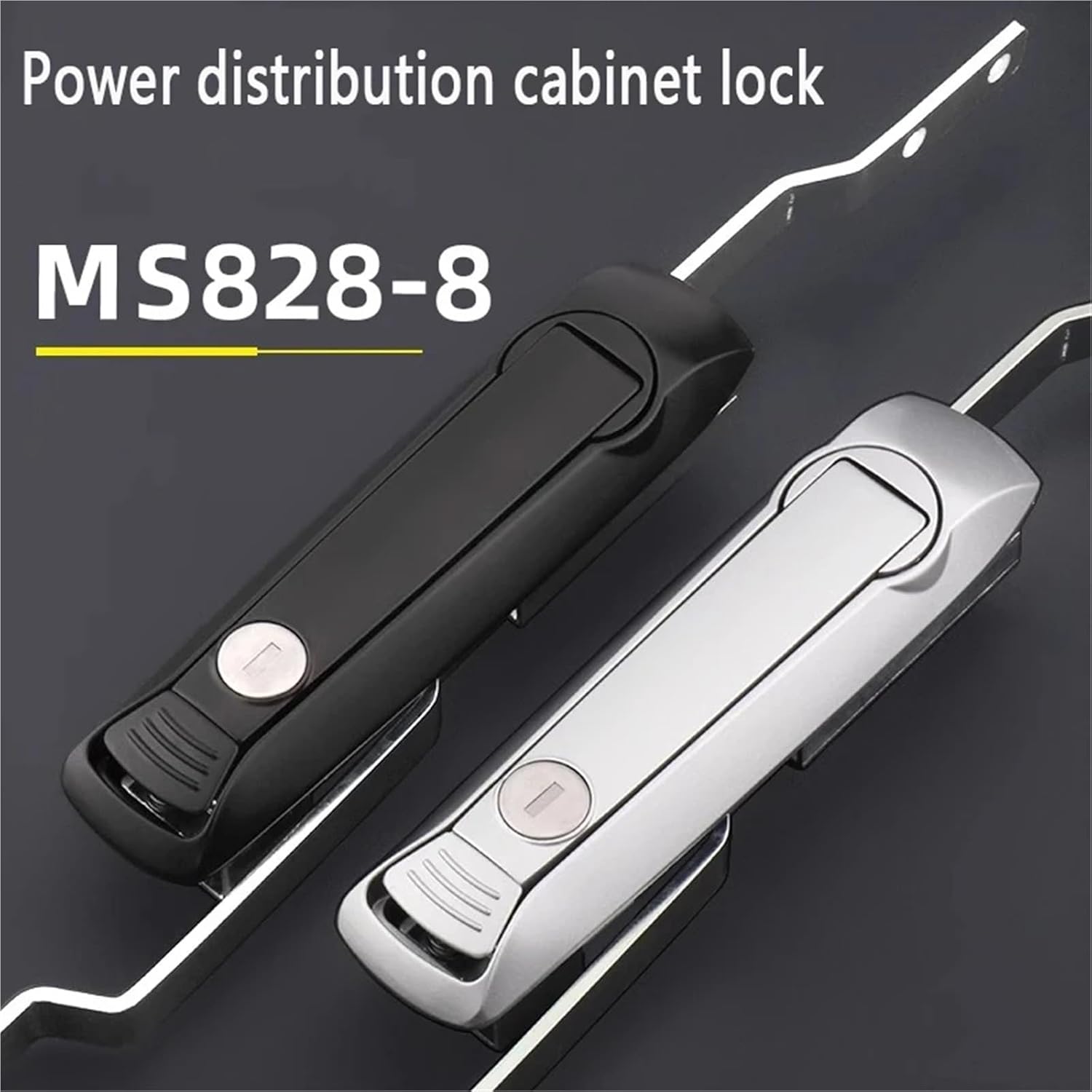 MS828-8 Connecting Rod Lock And Pull Rod Linkage Lock Cabinet General Equipment Industry Tin Cabinet Door Lock 1Pcs(Gold 4pcs)