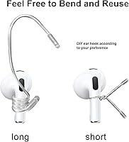 Vista 3 de Ganchos para los oídos compatibles con Apple AirPods 3, 1, 2 y Pro, anti-caída anti-pérdida, accesorios para AirPods, para correr, ciclismo y otras