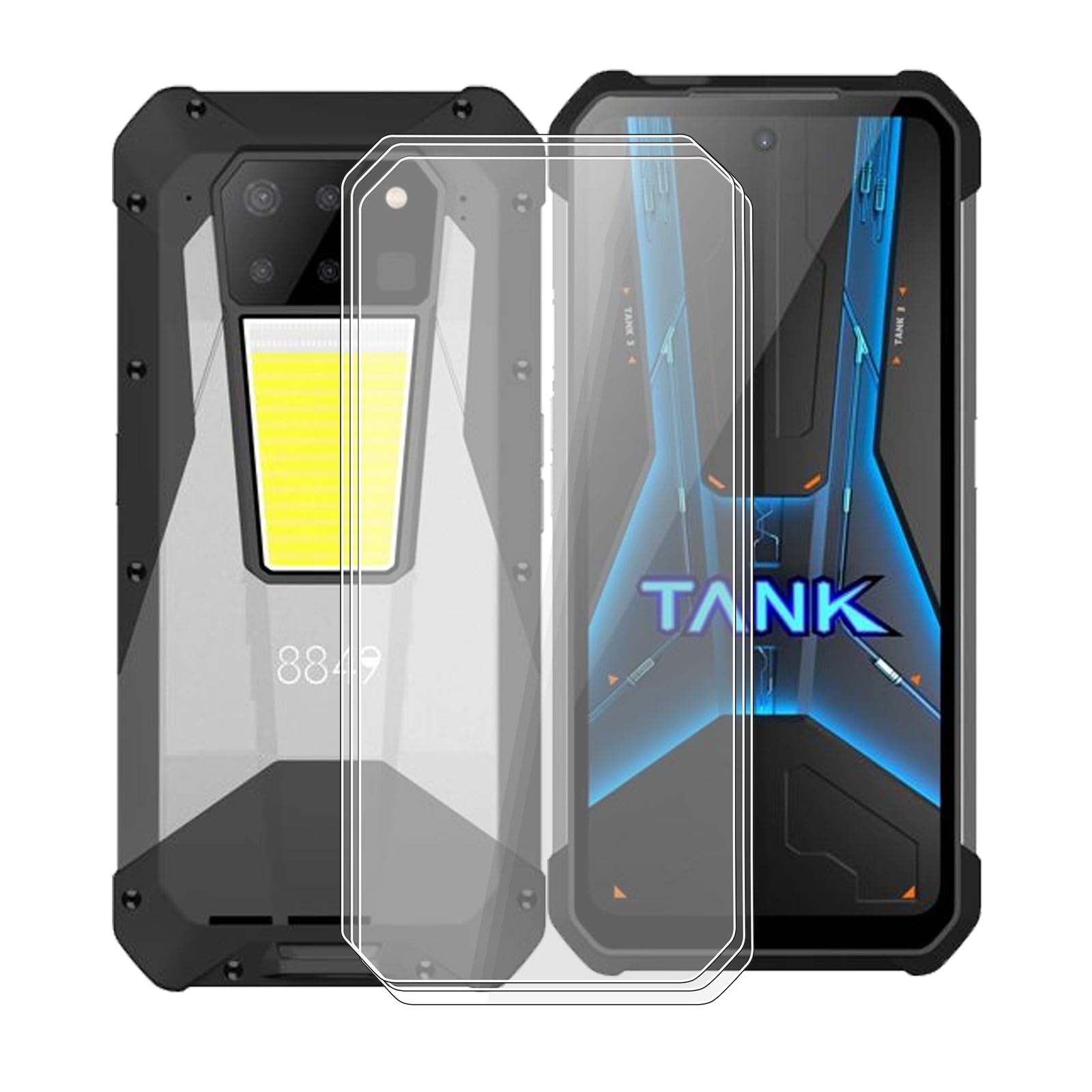 For Unihertz 8849 Tank 3 Pro Screen Protector Tempered Galss, [3 Pack] High Clear [9H Hardness] [Bubble Free] Screen Tempered Glass Protective Film for Unihertz 8849 Tank 3 Pro 6.79 Inch.