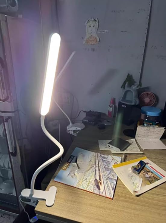 LED Desk Lamp, Swing Arm Table Lamp with Clamp, Flexible Gooseneck Task Lamp, Eye-Caring Architect Desk Light, 3 Modes 10 Brightness Levels, Memory Function Desk Lamps for Home Office, 10W