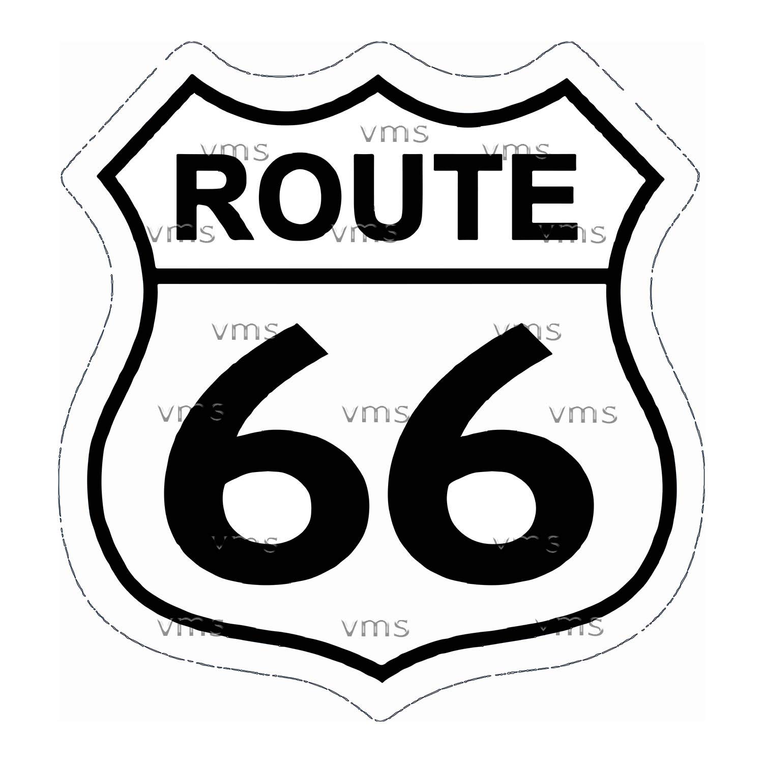 Vintage Metal Sign ROUTE 66 WHITE SHIELS SHAPE 16X16.5 inch Home Decor Inside Outside Bar Kitchen Pub Decorative Plaques