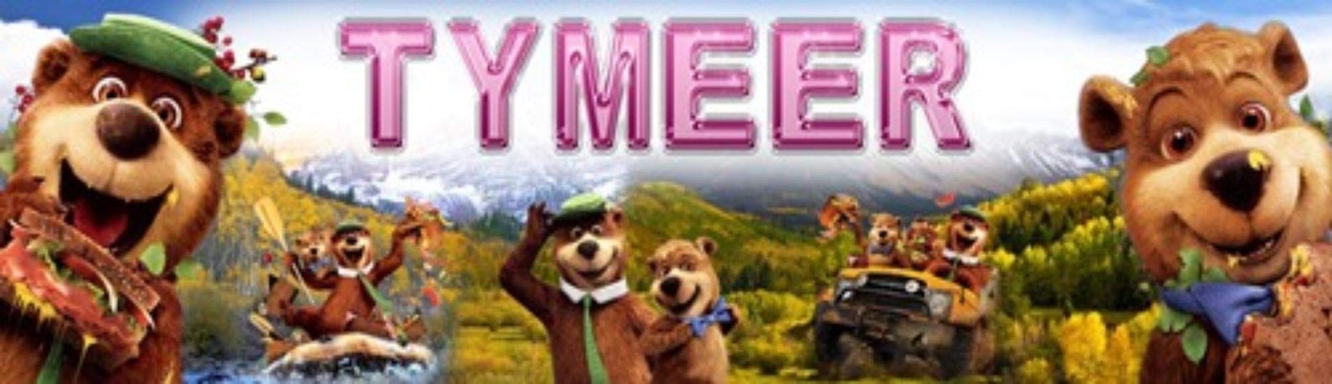 Yogis Bears - 8.5"x30" Personalized Name Poster, Customize With Your Child's Name, Birthday Party Banner