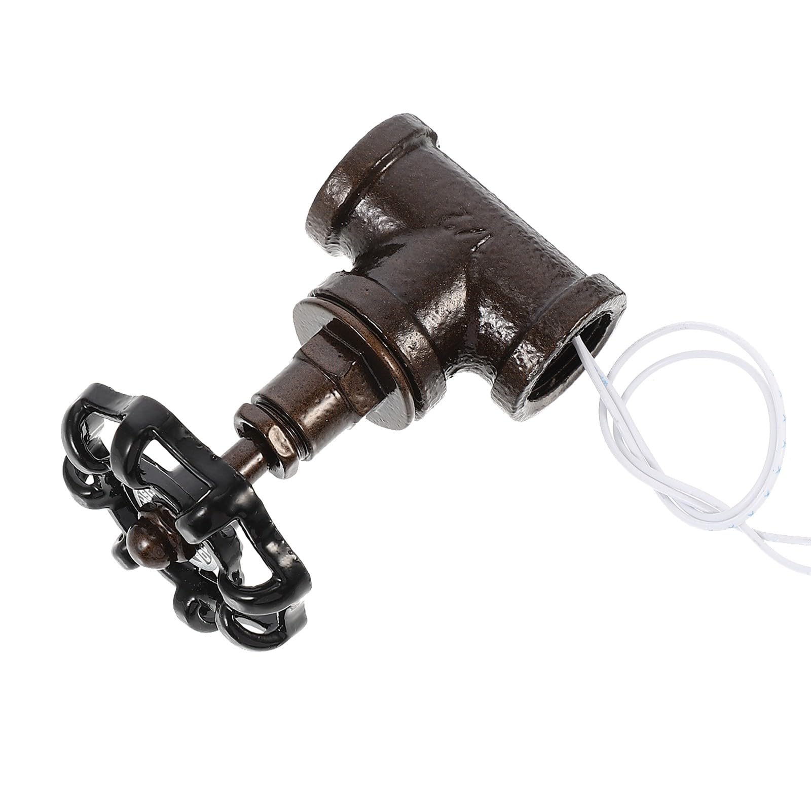 Válvula de cierre de hierro para lámpara steampunk vintage retro con cable Kisangel