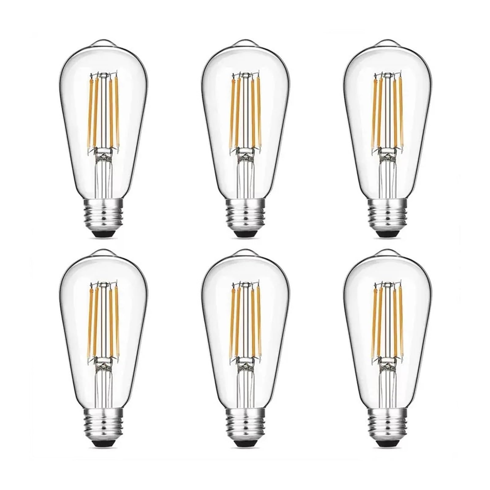 Ampoule LED Type maïs, Lot de 10 LED ST64 E27 4W 6W 8W 12W 4000K Blanc Chaud, 110V 220V, Lampe à économie d'énergie.