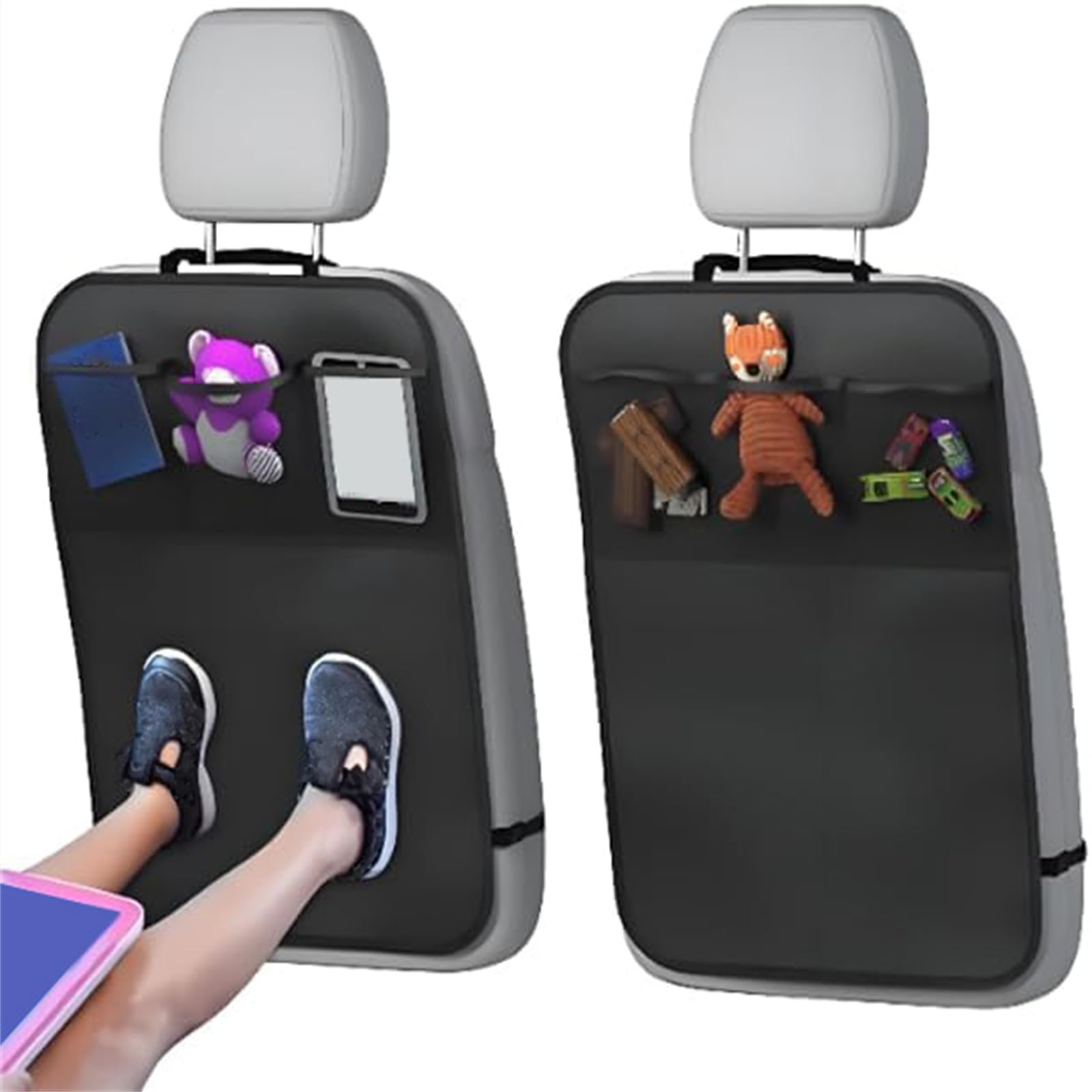 2 Pezzi Protezione Sedile Auto per Suzuki Vitara II 2015-2025, Coprisedile Posteriore Impermeabile Anti-Calcio Protezione Cuscino per seggiolino Auto