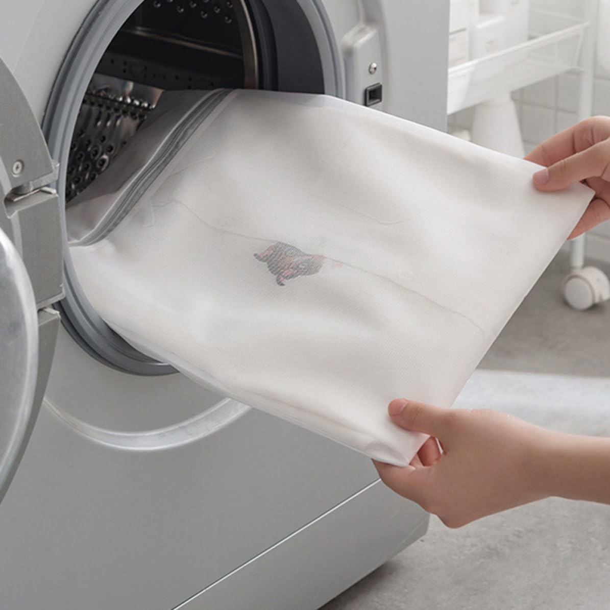 6pcs Mesh Laundry Bag Set, Polyester Zipper Mesh Design for Delicates