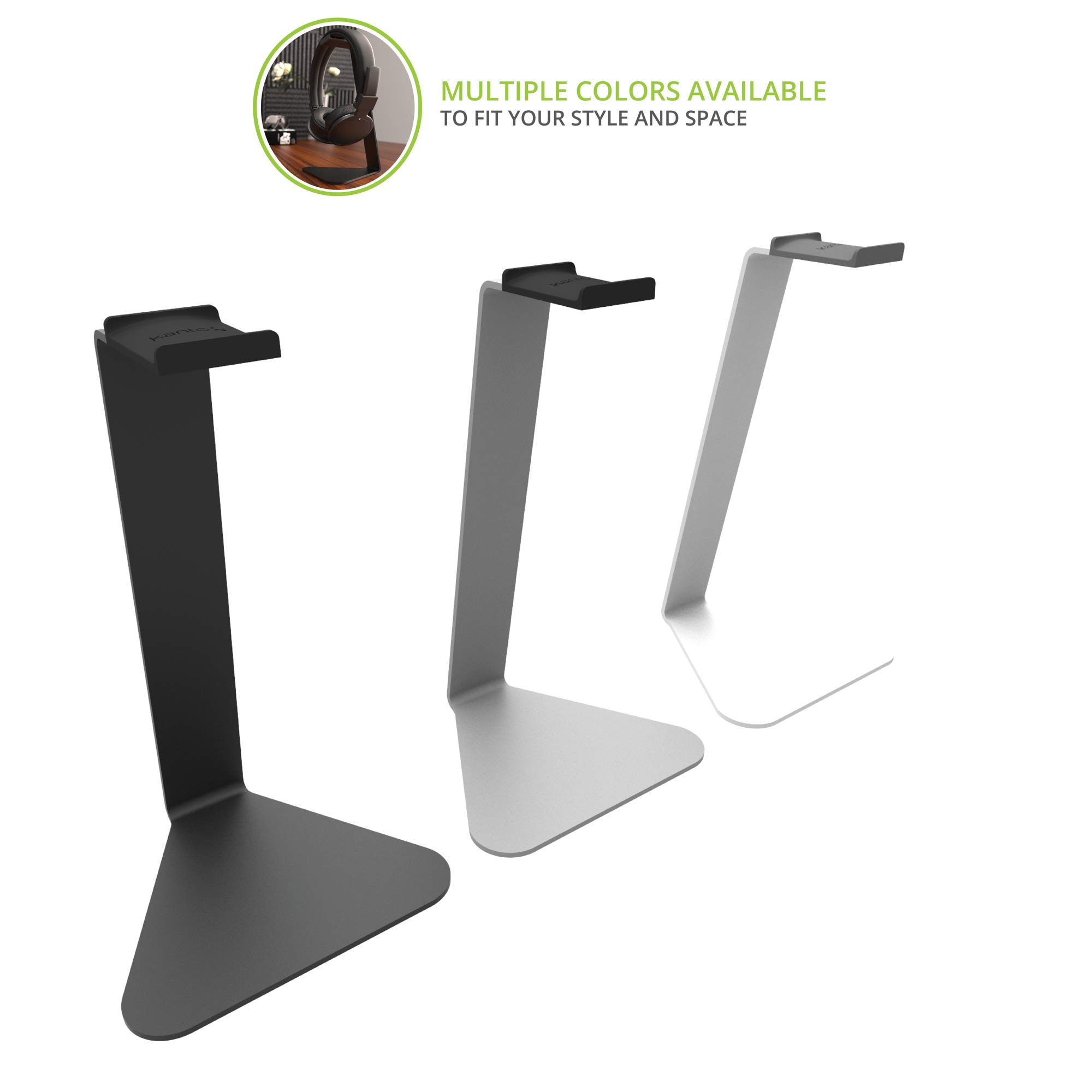 Kanto H1 - Supporto universale per cuffie, struttura in acciaio massiccio, superficie curva in silicone