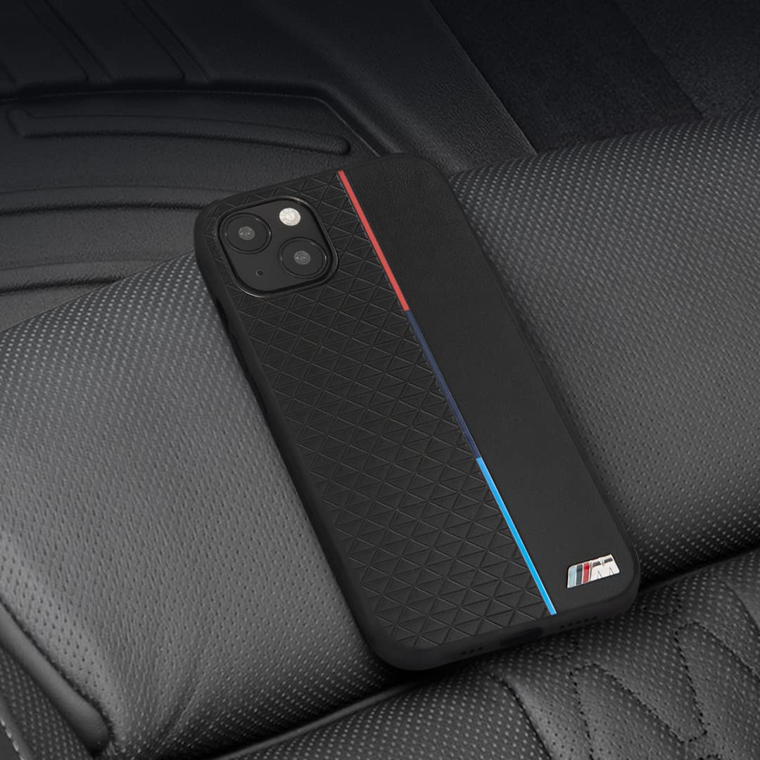 BMW BMHCP13MTRTBK - Custodia per iPhone 13 6,1", collezione M Triangles