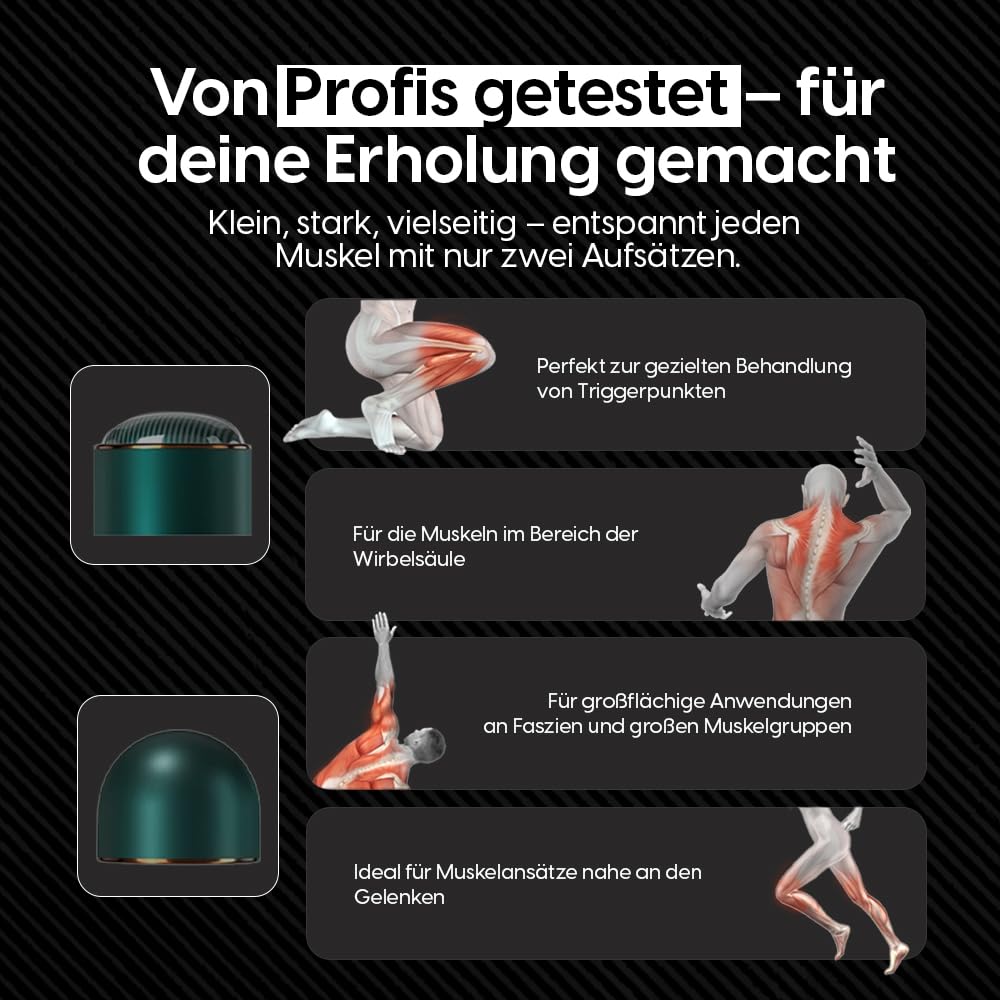 STARKFELD® STARKGUN® – Leistungsstarke Massagepistole für Tiefengewebe | Leise & Effizient (Schwarz, Mini)