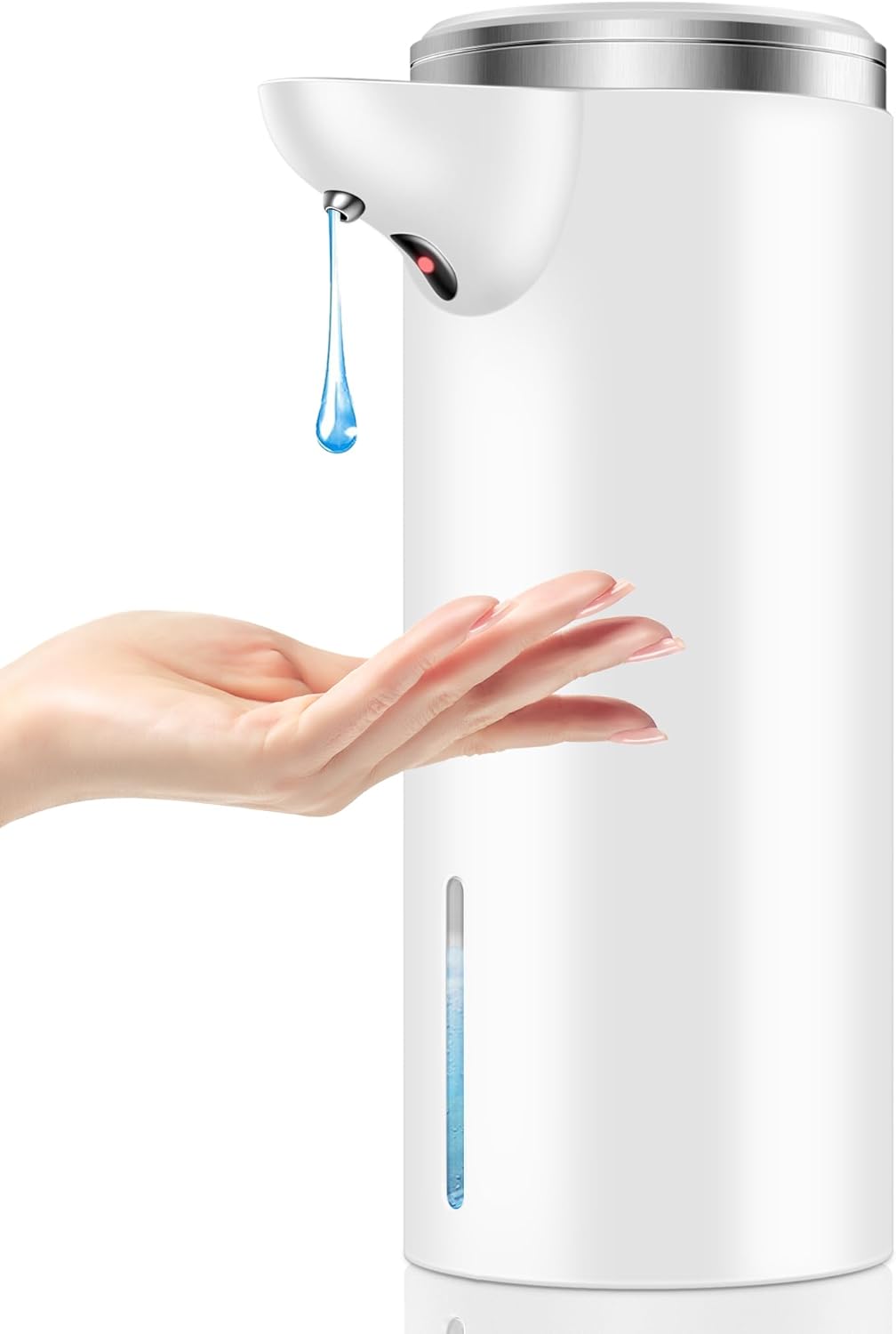 Automatic Soap Dispenser Touchless, 2025 Upgraded IPX7 Waterproof USB Rechargeable Liquid, Auto & Manual Modes, Adjustable 3 Level Volume, Hands-Free Soap Dispenser for Bathroom Kitchen